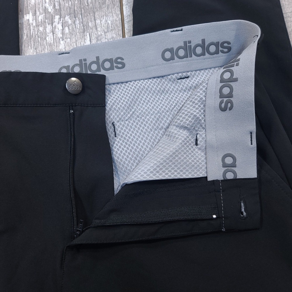 Adidas Golf Pants Mens 30x31 Black Ultimate365 Performance Stretch Chino - Picture 6 of 9